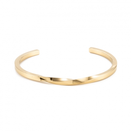 Twisted Edge Minimal Cuff Bracelet