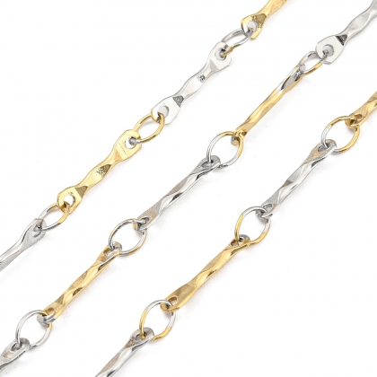 Dual-Tone Chain Roll – Premium Jewelry Making Chain