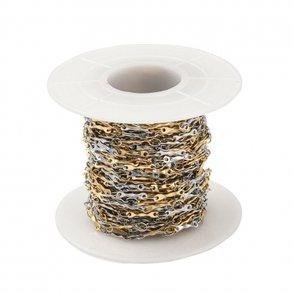 Dual-Tone Chain Roll – Premium Jewelry Making Chain