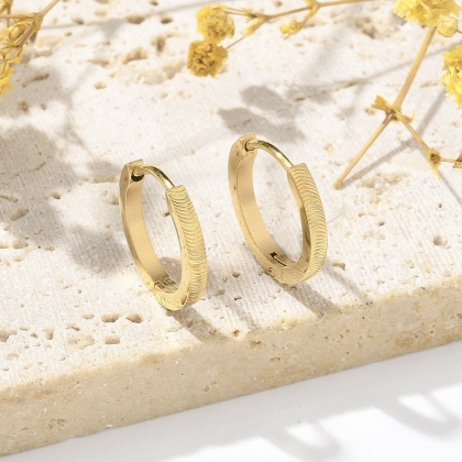Textured Hoop Earrings
