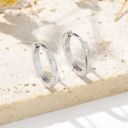 Textured Hoop Earrings