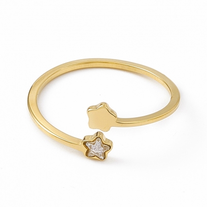 Star-Ended Open Cuff Ring