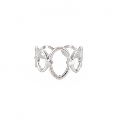 Oval Link Cuff Ring