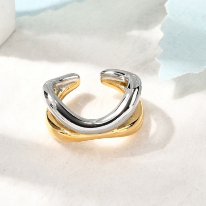 Cuff Ring – Two-Tone Finish