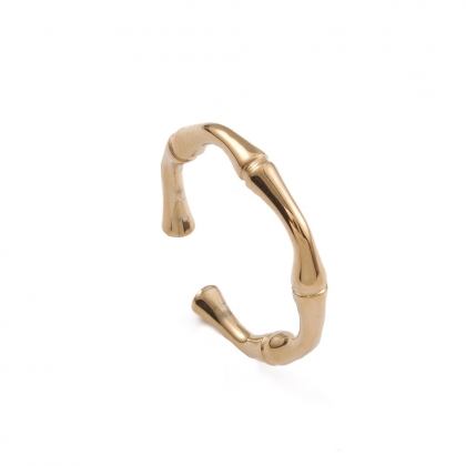 Bamboo Design Cuff Ring