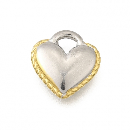 Two-Tone Heart Charms (1 pc)