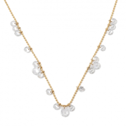 Crystal Teardrop Charm Necklace – Dainty Sparkle, Effortless Elegance