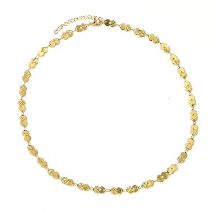 Textured Disc Necklace