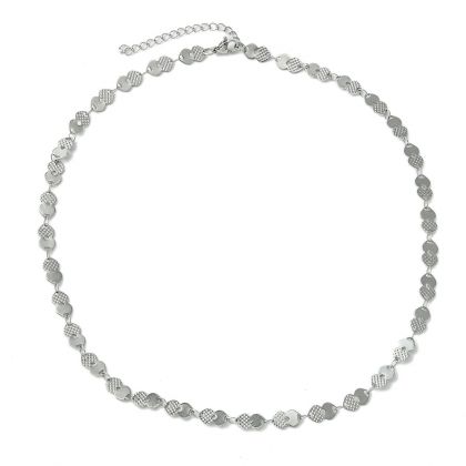 Textured Disc Necklace