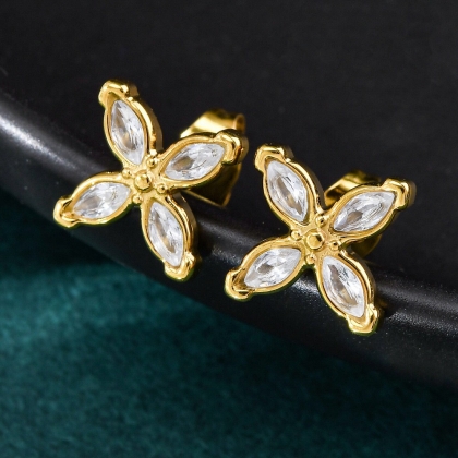 Elegant Petal Stud Earrings