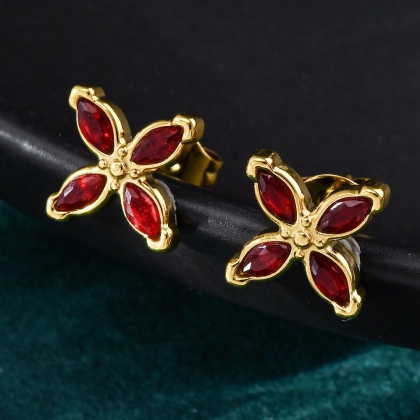 Elegant Petal Stud Earrings