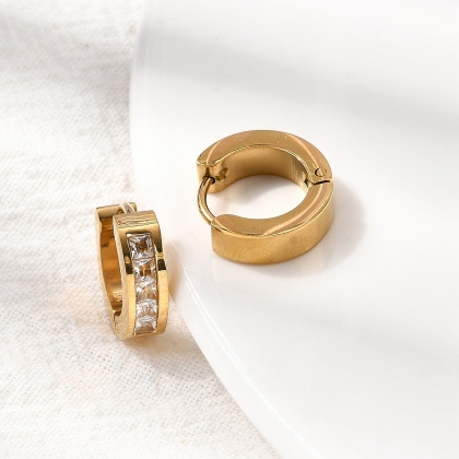 Sparkle huggie hoop earrings