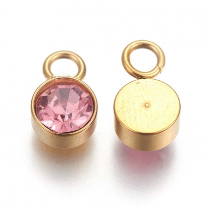 Pink Rhinestone Charm