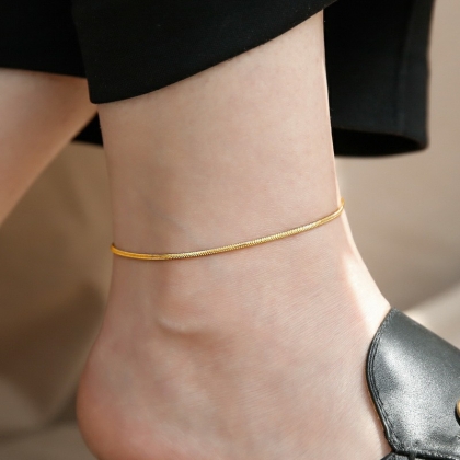 Minimalist Snake Chain Anklet