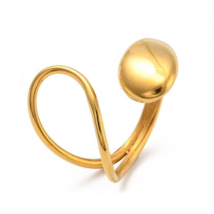 Golden Minimalist Cuff Ring