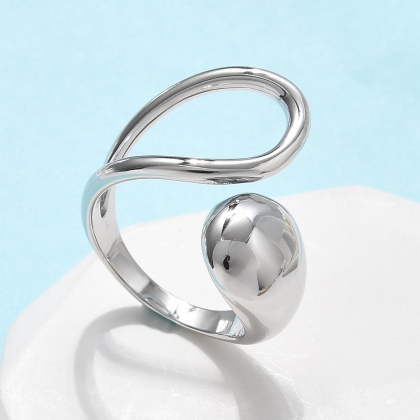 Modern Fluid Cuff Ring