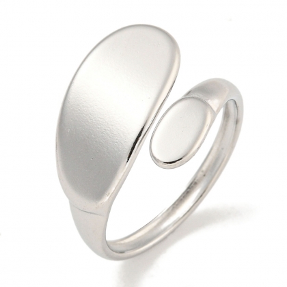 Abstract Oval Wrap Ring