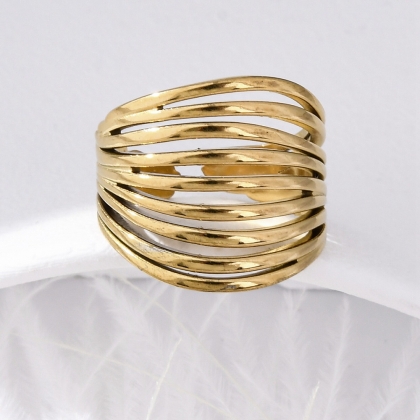 Multi Line Cuff Ring