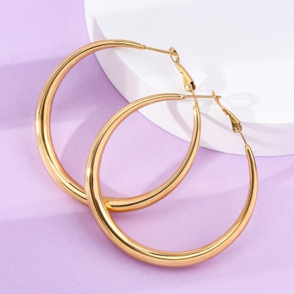 Hoop Earrings, Large Round