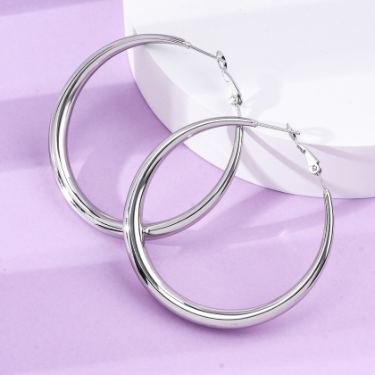 Hoop Earrings, Large Round