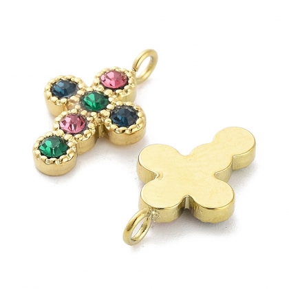Colorful Rhinestone Cross Pendant