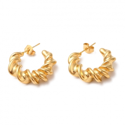 Twisted glow hoop earrings