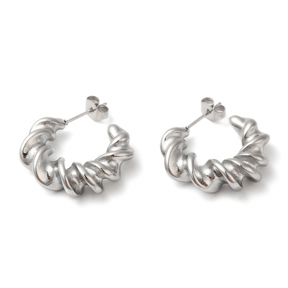 Twisted glow hoop earrings