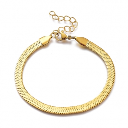 Flat Snake Chain Bracelet