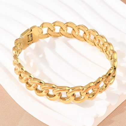 Curb-Link Bangle – Gold & Silver Options