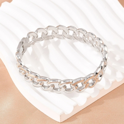Curb-Link Bangle – Gold & Silver Options