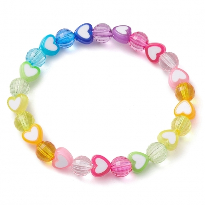 Candy Heart Bracelet – Sweet & Playful Color Burst