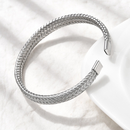 Braided Cuff Bangle – Gold & Silver Options