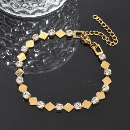 Geometric Crystal Bracelet