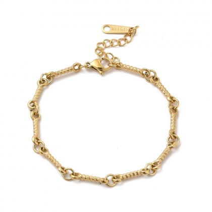 Textured Link Chain Bracelet – Minimalist Elegance with Modern Edge