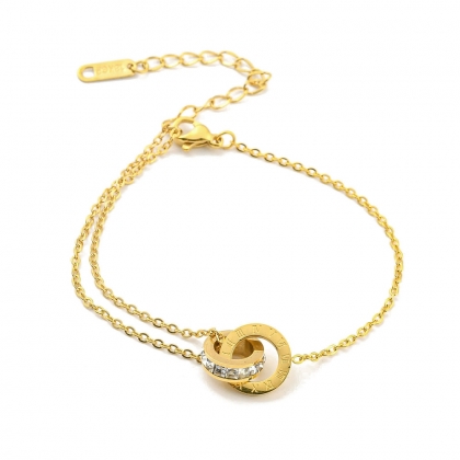 Roman Numeral Crystal Bracelet