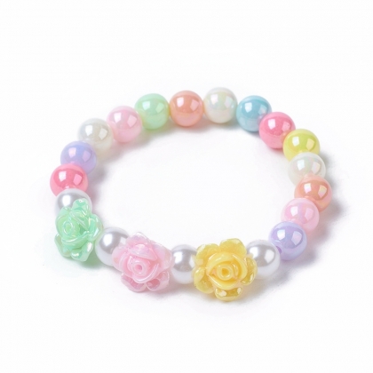 Pastel Bloom Bracelet – Soft Hues, Sweet Charm