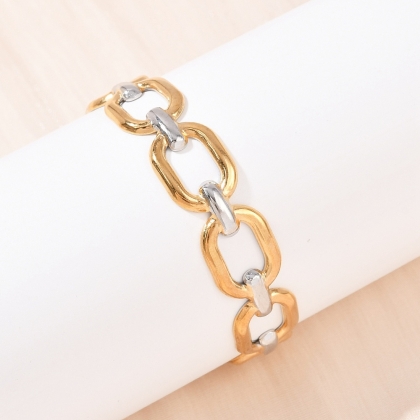 Bold Link Cuff Bangle